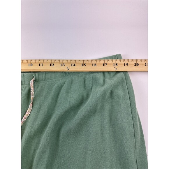Orvis Cotton Pajama Set Green Ruffle Trim Long Sleeves Pants Stretch Womens XL - Picture 15 of 16